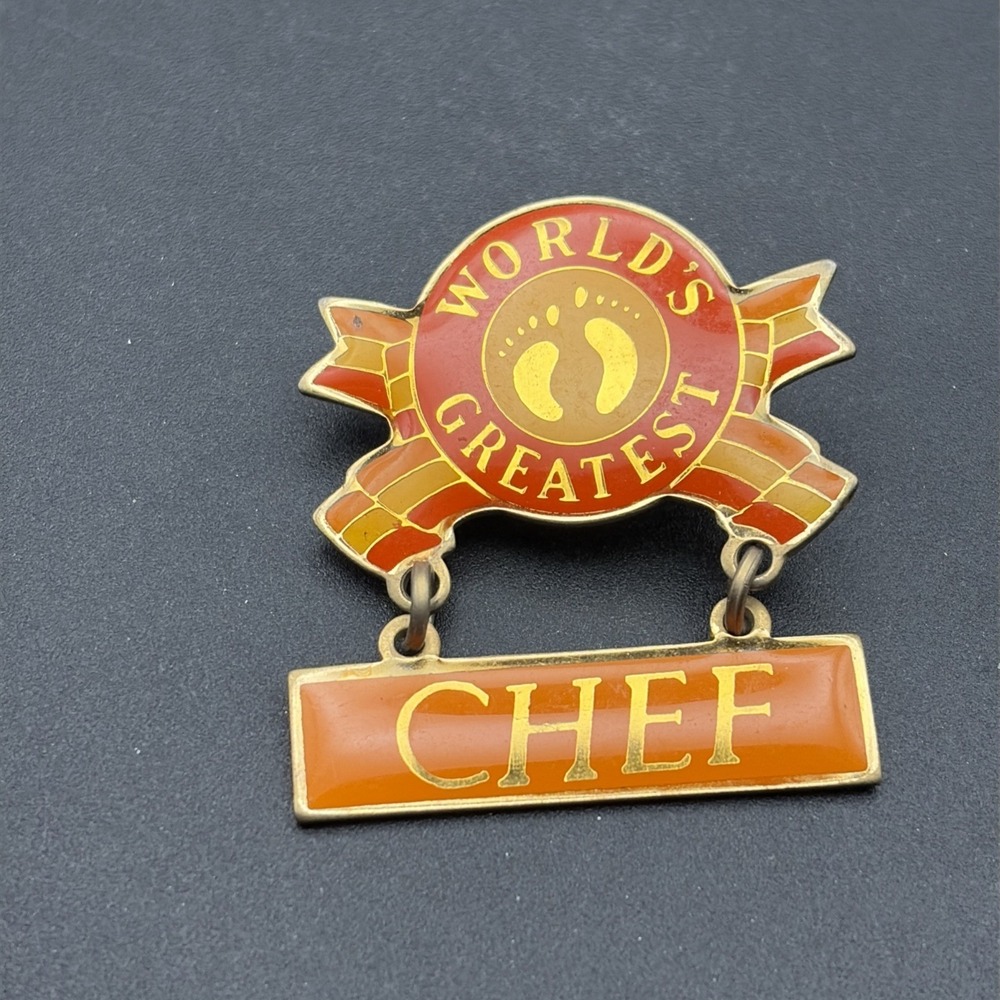 Hang Ten Jewelry World's Greatest‎ Chef Dangler Lapel Hat Pin